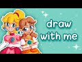 Peach &amp; Daisy as Magical Girls ✨ Draw with me | Speed Paint, My Thoughts, Art Tips &amp; More!