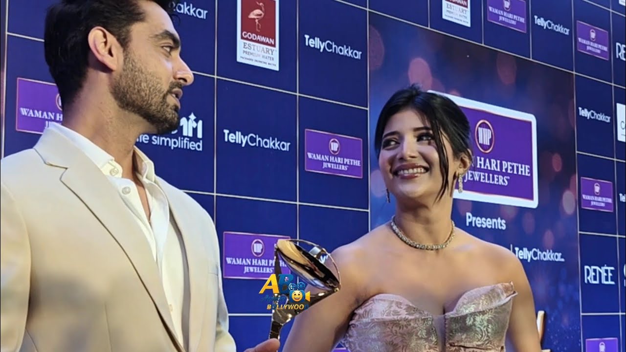 Samriddhi Shukla and Rohit Purohit Awarded at Indian Telly Awards | Abhira | Yeh Rishta kya Kehlata 