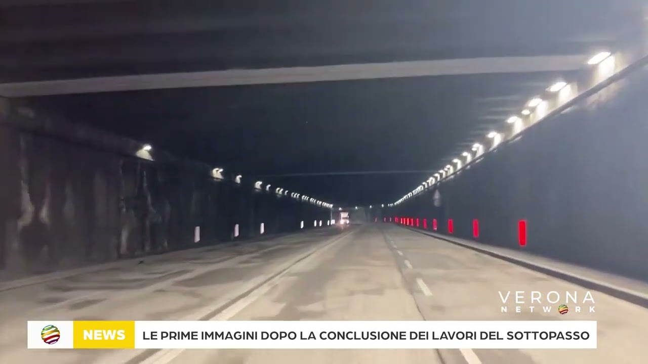 Dentro il nuovo sottopasso di via Città di Nimes a Verona