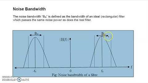 Noise temperature and Noise Bandwidth