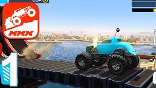 MMX HILL DASH Gameplay Walkthrough Part 1 - City Stages 1 2 3 (iOS Android) screenshot 4