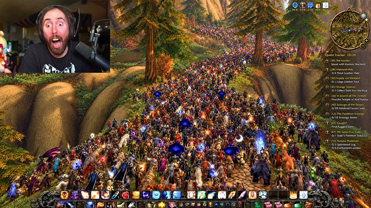 World of Warcraft was NOT built for this..
