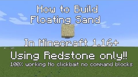 How to Build Floating Sand In Minecraft Java |  Using Only Redstone 1.16-1.18+ #Minecraft