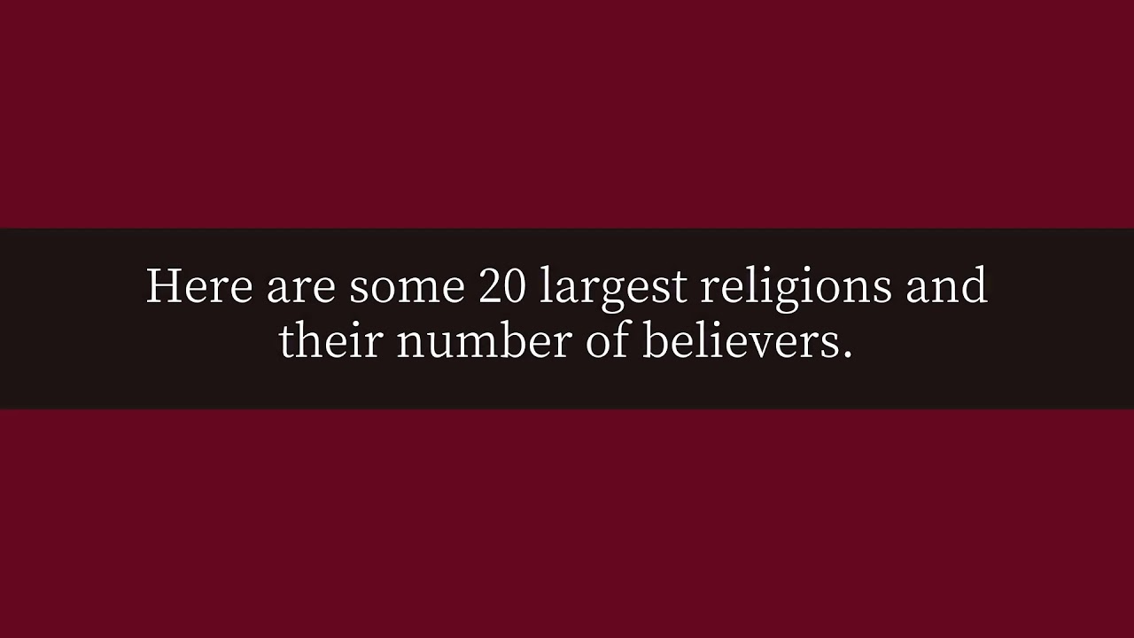 How many different religions are there in the world? - YouTube