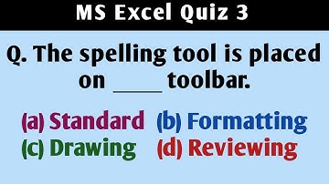 MS Excel Quiz 3 | Computer Science Quiz | Knowledge Enhancer Quizzes