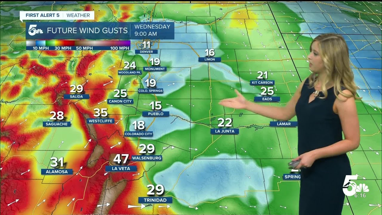 Windy on Wednesday while temperatures begin to cool - YouTube