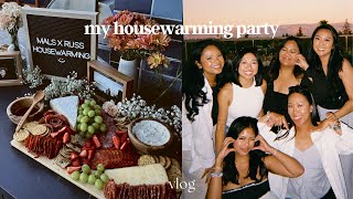 my chaotic housewarming  party vlog, prepping, grwm, bonus: eras tour