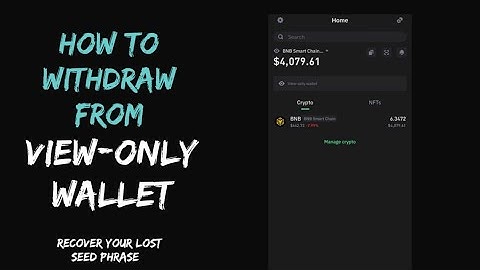 how to recover a lost seed phrase on trust wallet || how to withdraw from a view-only wallet