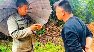 A heavy rain caused a landslide. I didn't see any cattle for two days and one night  which made Lao