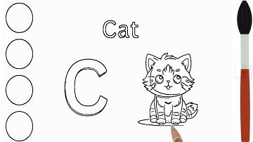 English Alphabet A to F Drawing, and Coloring for Kids, ABCD Song, abcd, Toddlers,