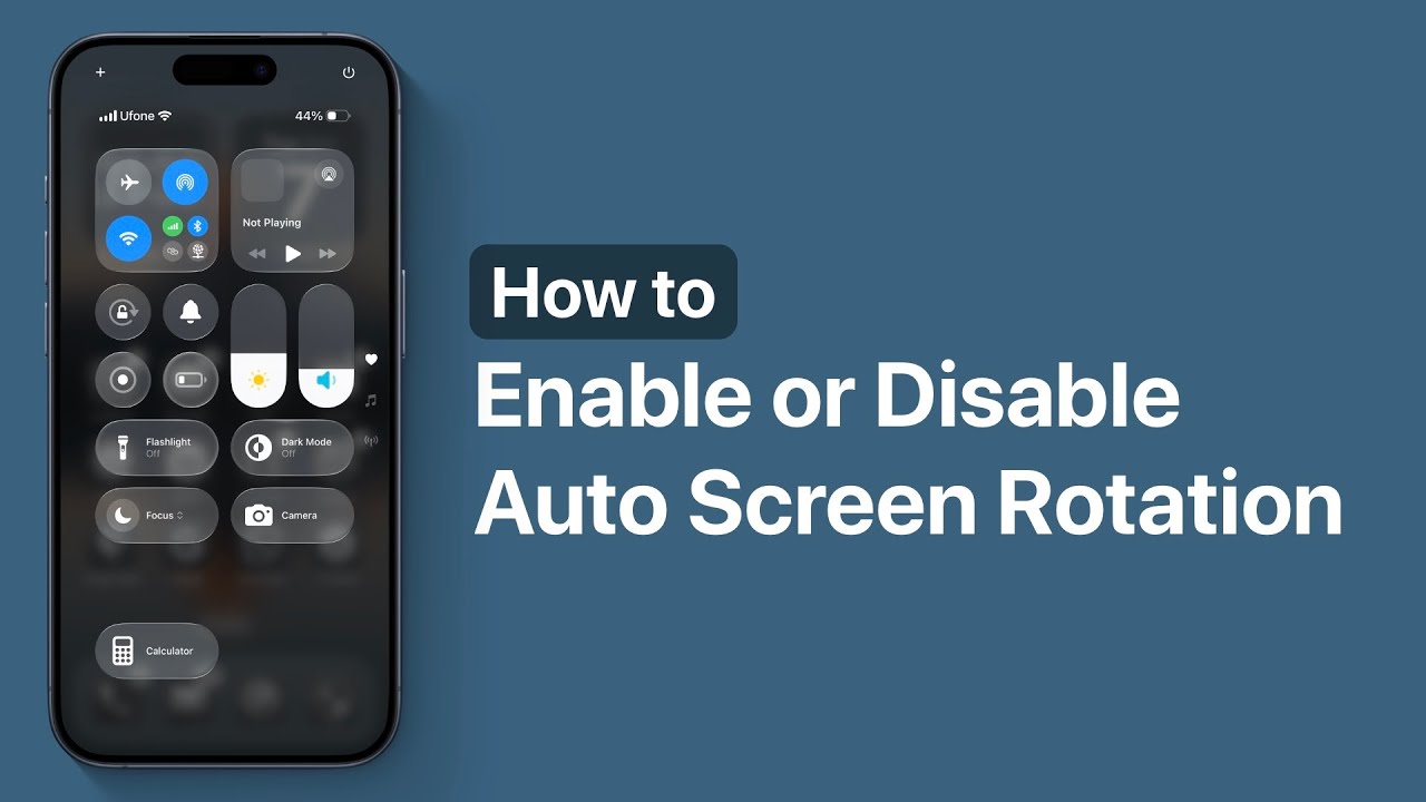 iPhone 17: Enable or Disable Screen Rotation | Orientation Lock - YouTube