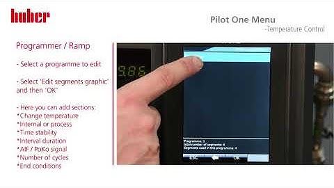 Pilot One Menu – Temperature Control