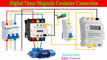 3 Phase Contactor Wiring Diagram with Digital Timer | Timer Switch circuit |ElectricalTechnicianDost