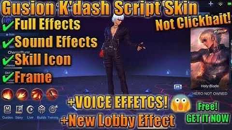 💥NEW!GUSION K DASH SKIN SCRIPT EXPLOSION SOUND + SKILL ICON NO PASSWORD BRODY PATCH💥|MLBB