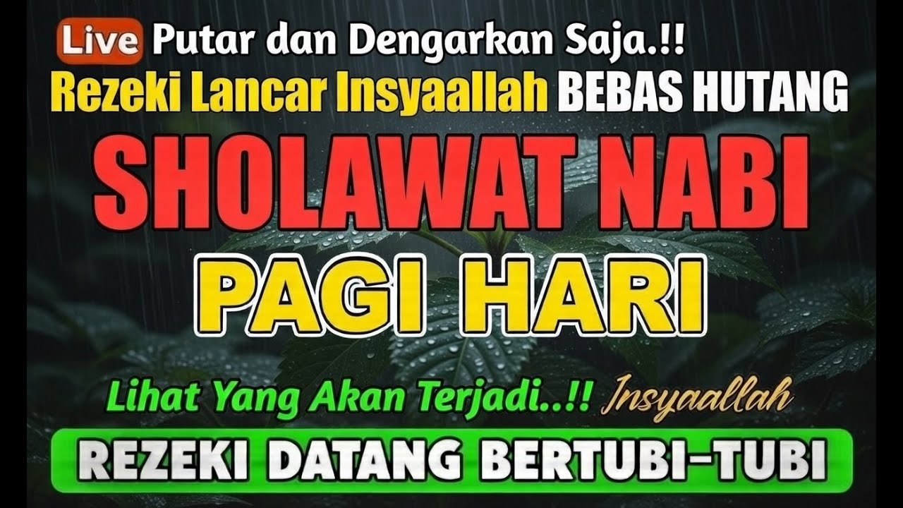 Sholawat Jibril 1000x Tanpa Henti Rezeki Datang Bertubi-tubi
