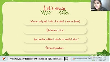 Food: Where does it come from? Class 6 Science LIVE Class - Session 1 | Swiflearn