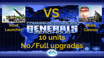 Command and Conquer Generals ZeroHour 10 Scud Launchers VS Nuke Cannons