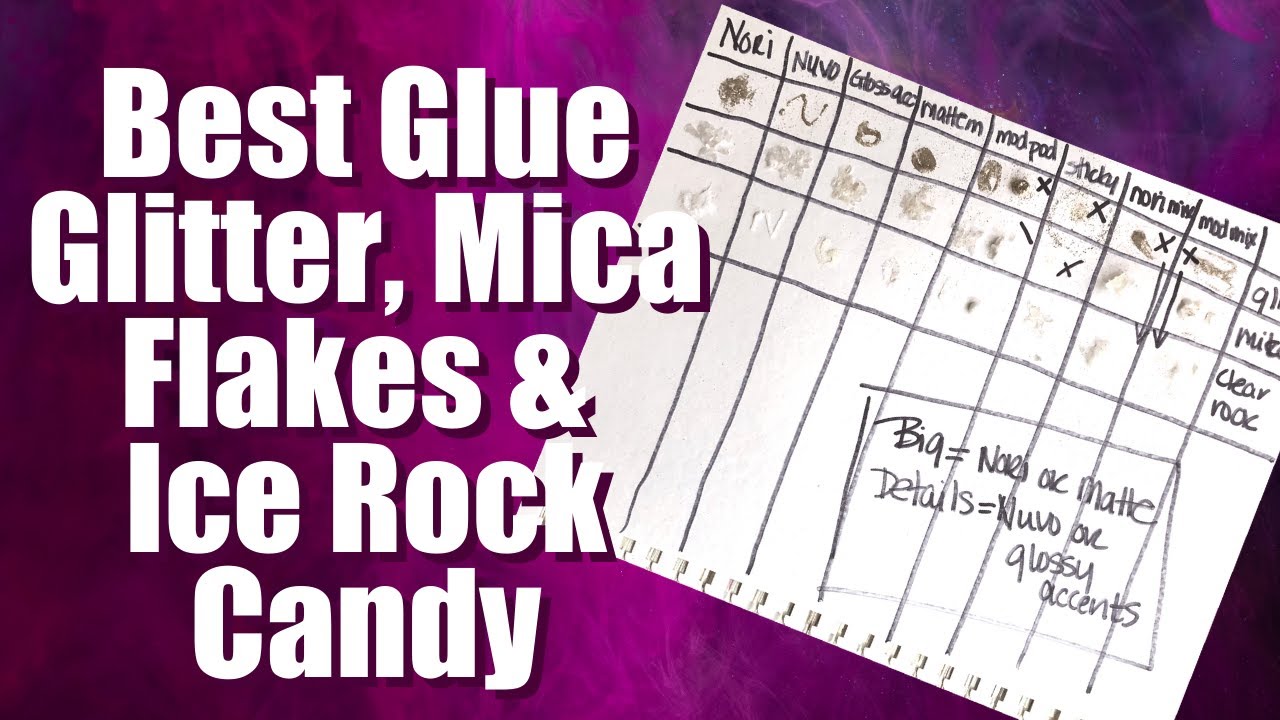 Best Glue for Glitter, Mica Flakes and Ranger Ink Clear Rock Candy