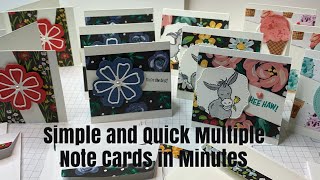 Quick Multi Note Cards with Scraps