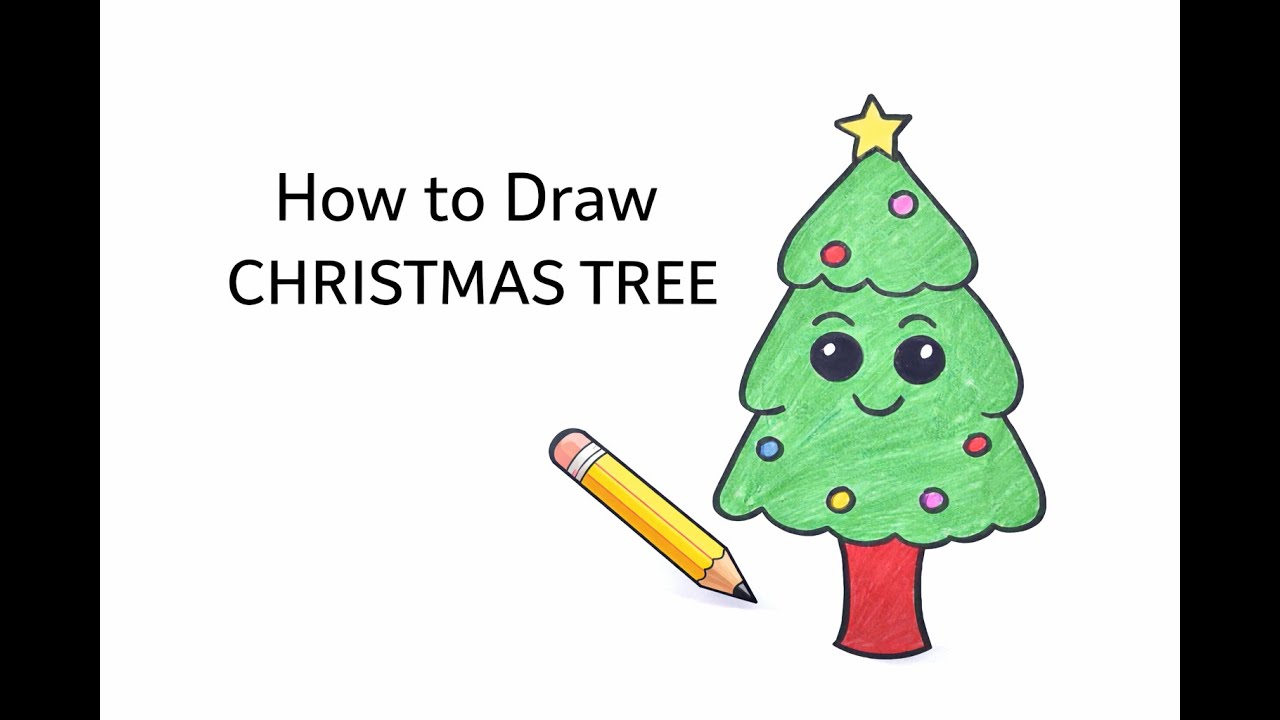 How to Draw Christmas Tree | Easy Christmas Tree Drawing for Kids