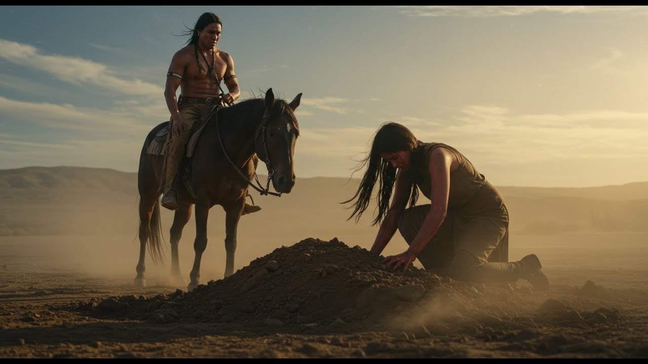ELLA ENTERRABA A SU MADRE SIN VER QUE EL GUERRERO APACHE LA OBSERVABA CON LÁGRIMAS EN LOS OJOS…