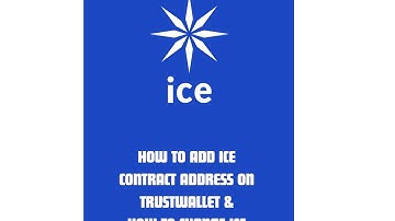 HOW TO ADD ICE NETWORK CONTACT ADDRESS ON TRUST WALLET.  Contract Address 👇👇