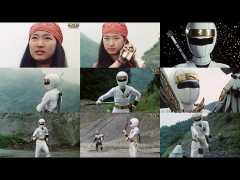 Ninja Sentai Kakuranger Ninja White Tsuruhime Confront Her Father 