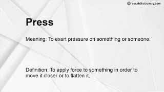 Press Meaning