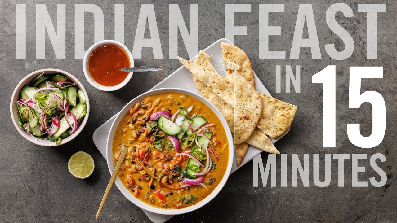 INDIAN FEAST in 15 MINUTES   PLANT BASED LOBIA CURRY