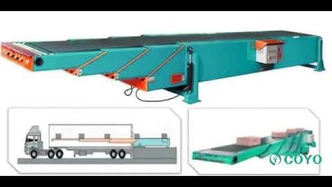 Telescopic belt conveyor for container loading truck loading