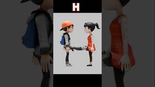 Unique 3D to 2D animation featuring the Letter H #alphabet #3dblender