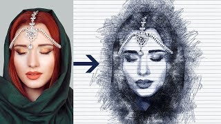Photoshop Tutorial | Pen Sketch Photoshop Action screenshot 1