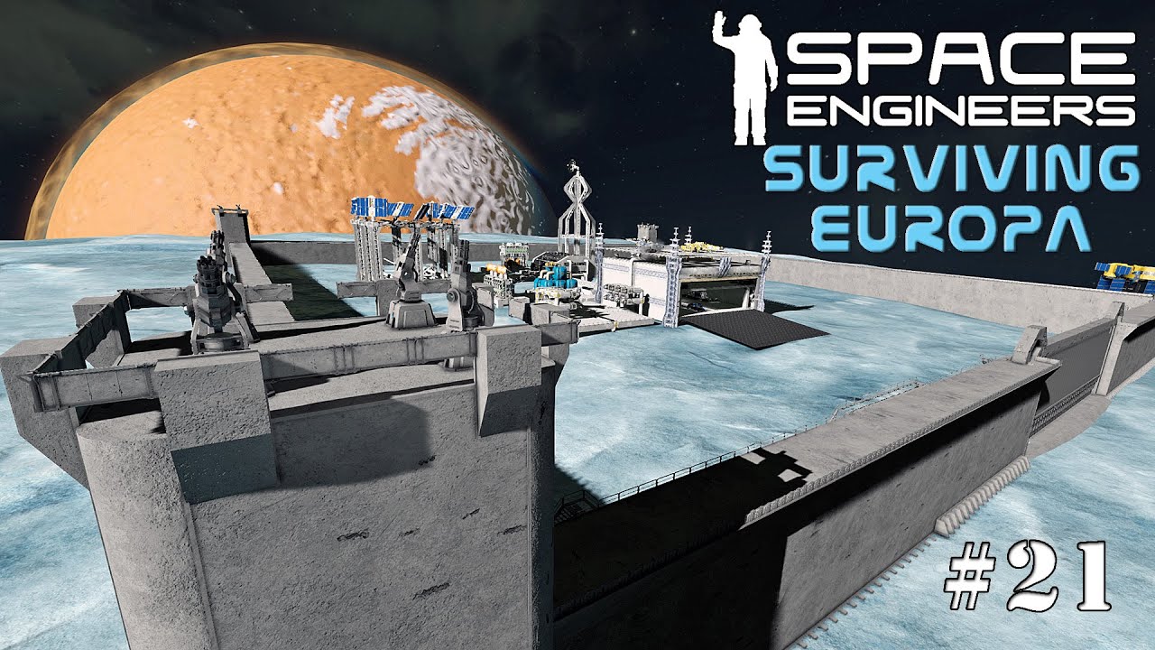 Space Engineers Surviving Europa Door Construction and Corner Towers