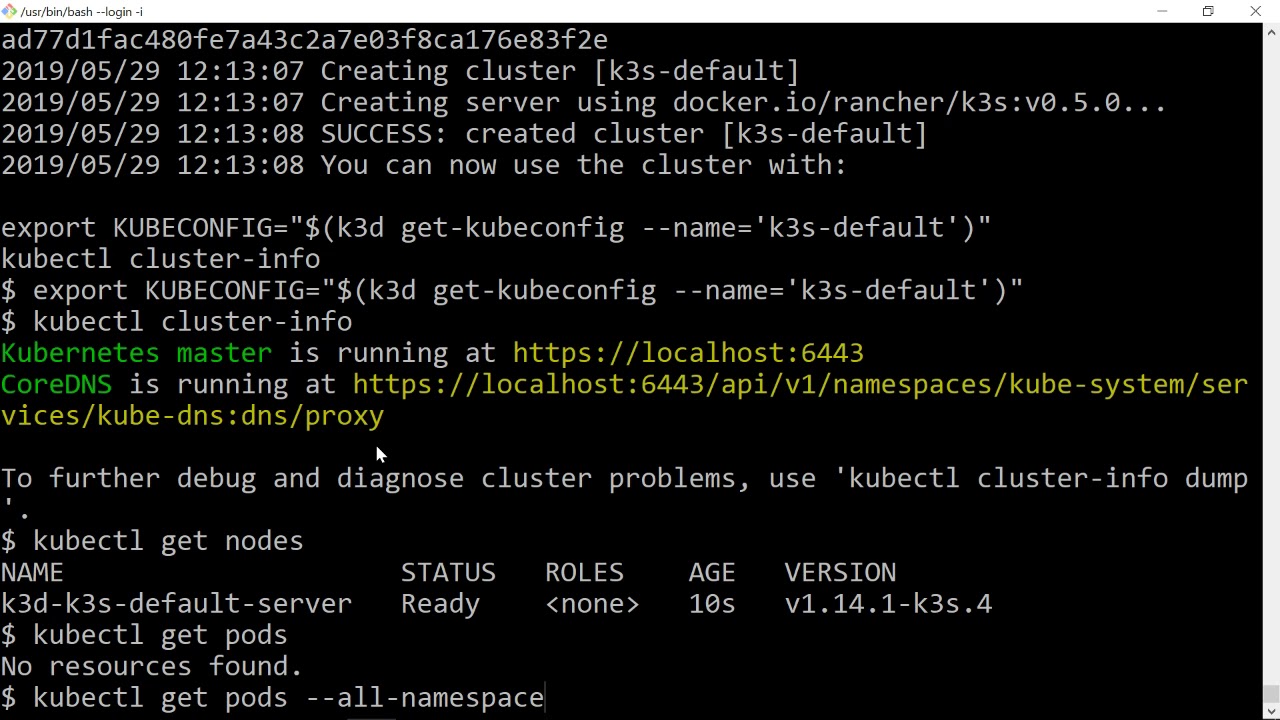 K3D: a lightweight K3S kubernetes cluster running in few seconds - YouTube