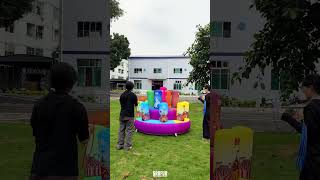 Circus Ring Toss 🎪#circus  #inflatablegame #teambuilding #funchallenge #shorts