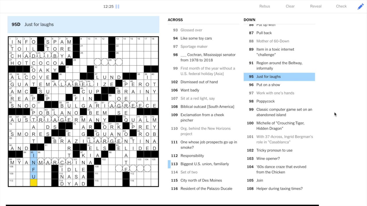 late assignment crossword clue nyt