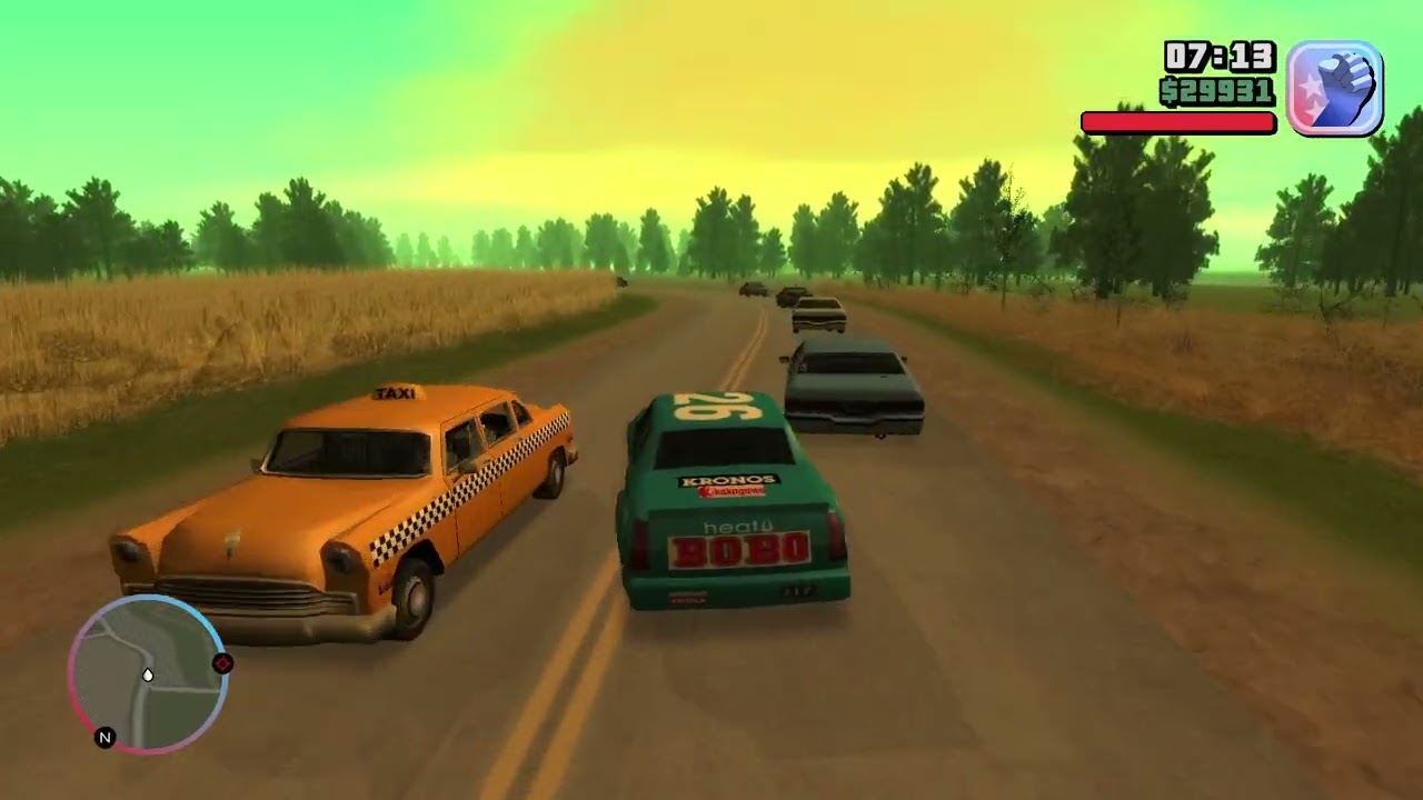 Driving from Liberty City to Palomino Creek