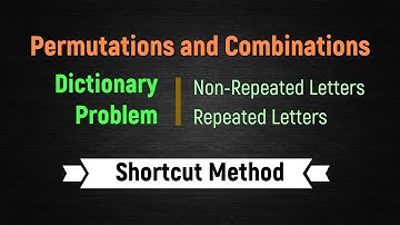 P & C : Dictionary Problem Shortcut for both Non-Repeated & Repeated Letters for JEE Main/Advanced