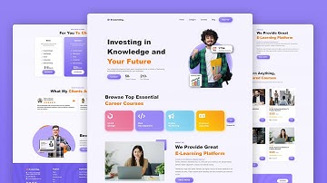 Create A Responsive  Education Website Design - HTML / CSS  / JavaScript From Scratch