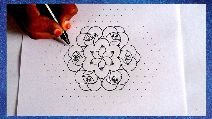 dot kolam designs big/ kolam designs with dots/ pulli kolam collections/ flower kolam/ big kolam