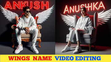 How To Create 3D Ai Wings Name Image | Trending Wings Name Video Editing | Bing Image Creator