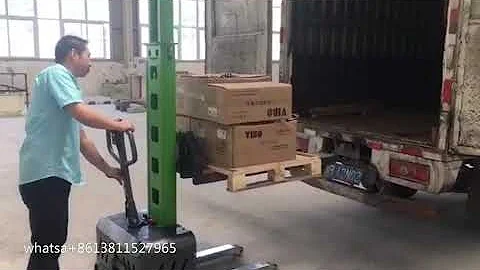 full electric self loading stacker with lithium battery