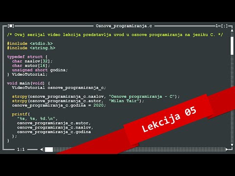 005 - Programski jezik C - Osnove sintakse C jezika