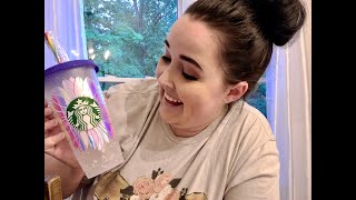 Personalized Starbucks Limited Edition Color Changing Rainbow Confetti Reusable Cold Cup