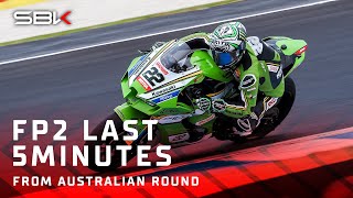Last 5 minutes of the first FP2 session of the year! 🚀 | 2024 #AustralianWorldSBK 🇦🇺