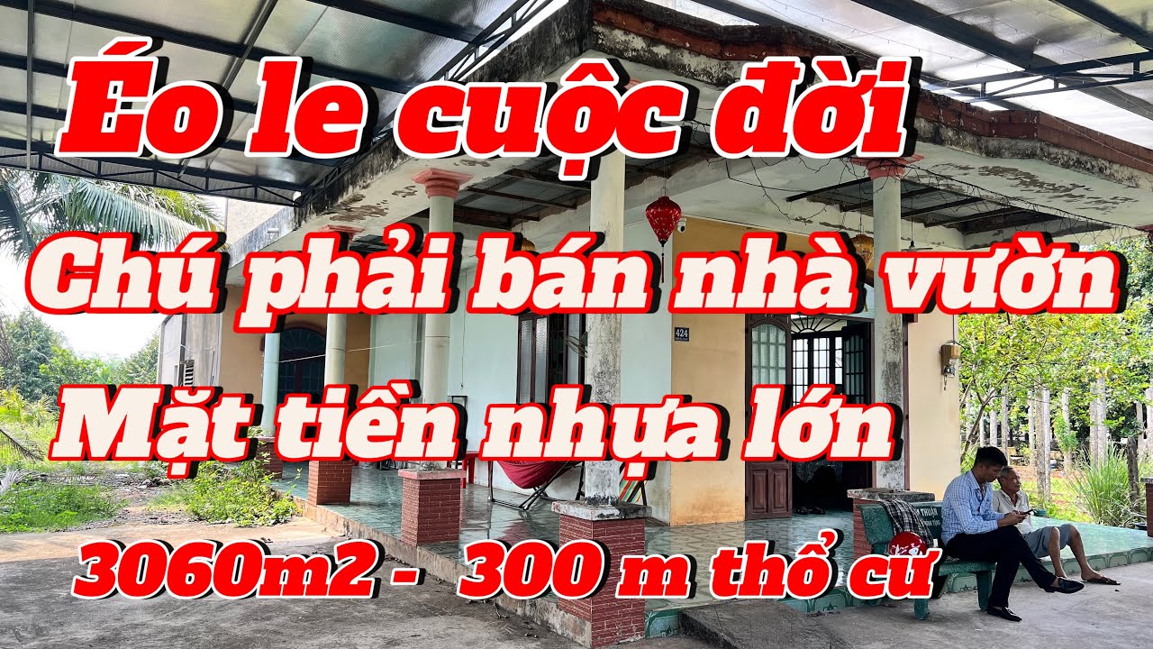 Nhà vườn Long Khánh. Chú Tâm bán khu nhà vườn mặt tiền nhựa lớn. Cơ ngơi cả đời.