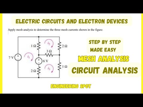 #apply Mesh Analysis to #determine the three #mesh #currents shown in the figure | Circuit Analysis