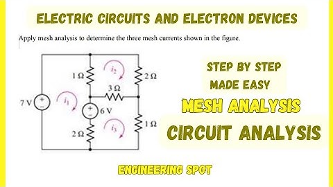 #apply Mesh Analysis to #determine the three #mesh #currents shown in the figure | Circuit Analysis