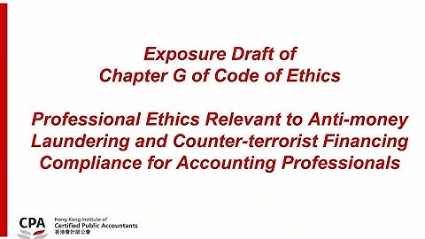 Exposure Draft of Code of Ethics Chapter G