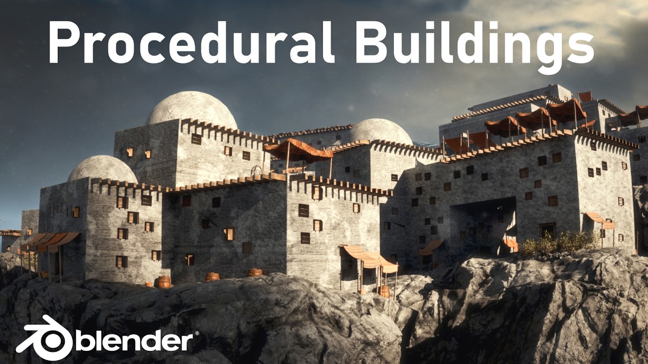 Procedural Desert Buildings in Blender | Geo Nodes Blender Tutorial ...